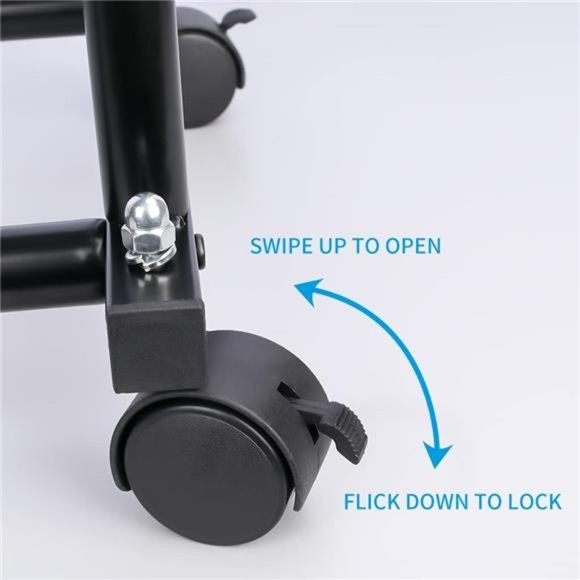 Simple Standard 2 Double Rod Clothing Metal Garment Rack (Black) - Picture 5 of 6